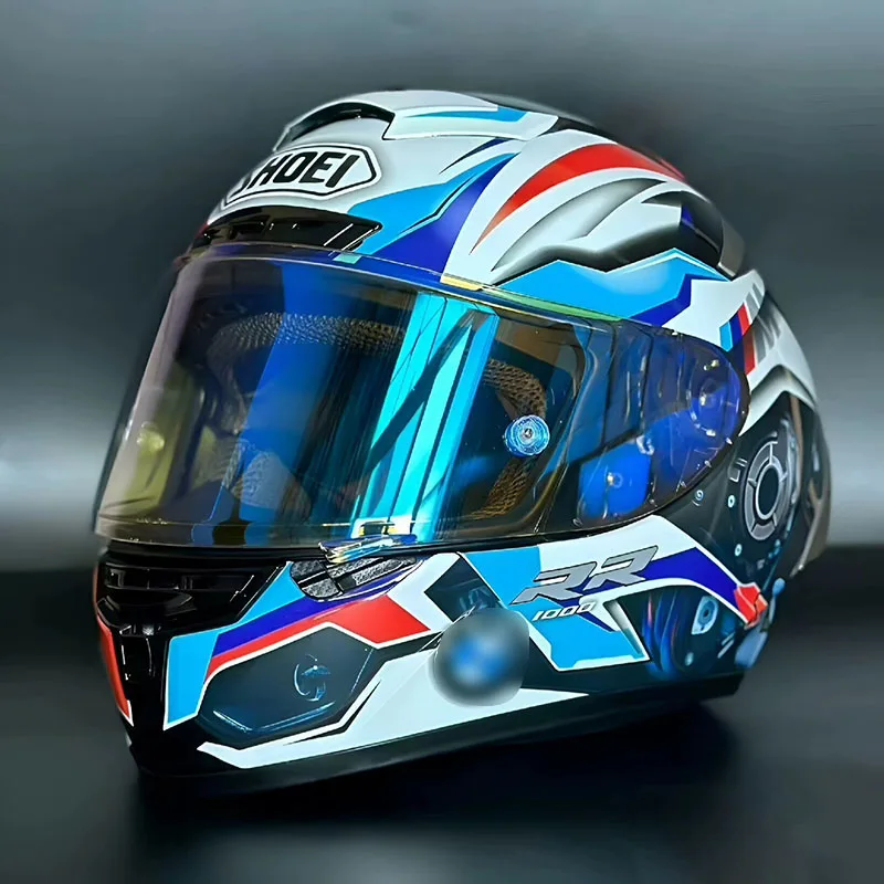 Shoei X-14 Ǯ ���̽� ������� ��� X-Spirit III New Blue B ���̵� ����ũ�ν� ���̽� �������ũ ��� Casco De Motocicleta
