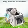 Large capacity pet backpack bag, zip closure, portable and ventilated, with opening and closing doors, suitable for cats and dog 5