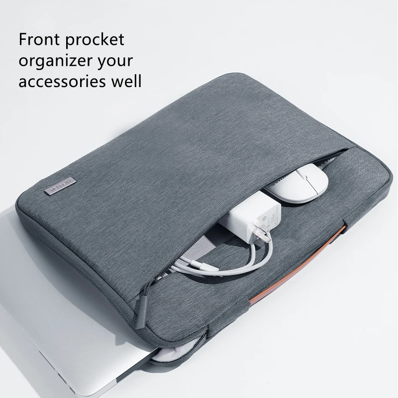 Multi-pockets Laptop Sleeve for MacBook Air 15.3 2024 Laptop Bag for MacBook Pro 14 M5 Shocproof Notebook Bag for Dell/Xiaomi 16 — view 5