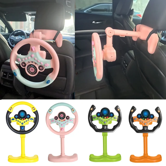 Electric Simulated Driving Steering Controller Portable Wheel Copilot Toy With Light And Sound Educational Sounding For Kid Gift 5