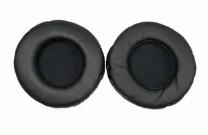 V-MOTA Earpads Leather Cushion Repair Parts Compatible with Audio Technica ATH-SJ5 ATH-SJ55 Headphones (Black)