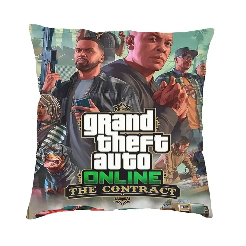 

Luxury Grand Theft Auto Cushion Cover for Sofa Soft Cartoon Video Game Pillow Case Home Decor Pillowcase