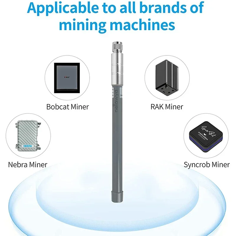 Outdoor 868/915MHz Fiberglass Lora Antenna Amplifier Long Range Signal Booster N-Male 25cm for Helium Nebra Bobcat Miner