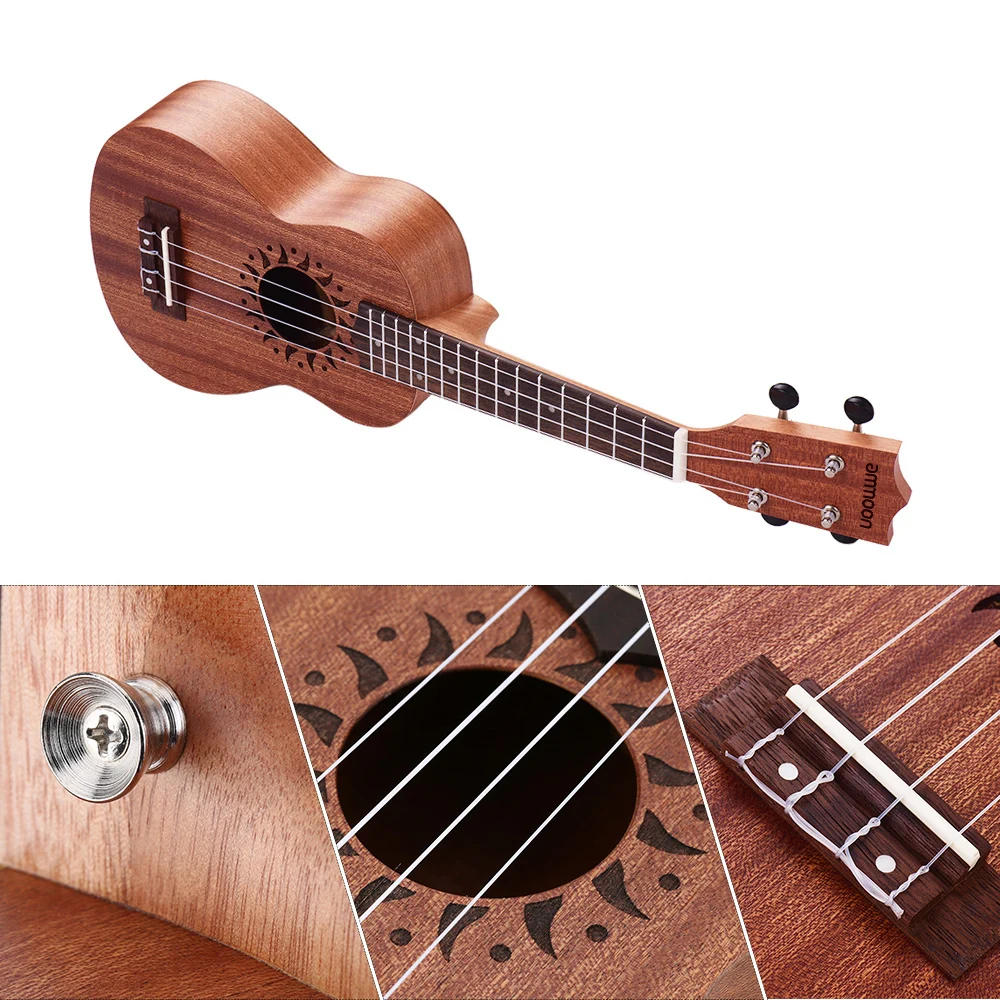 Ukulele Set 21 inch Ukulele Sapele Acoustic Ukulele 15 Fret 4 Strings Stringed instruments Guitar Music instruments mini guitar For beginner