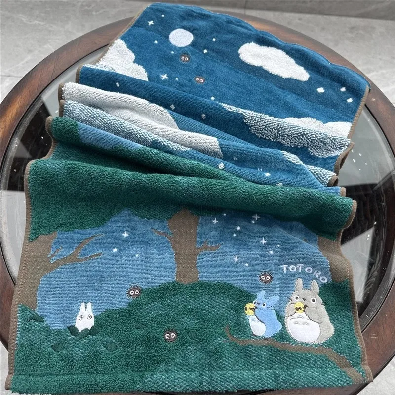 Miniso Cartoon Totoro Cotton Bath Towel Super Soft Home Bathroom Washing Hand Face Towel 2