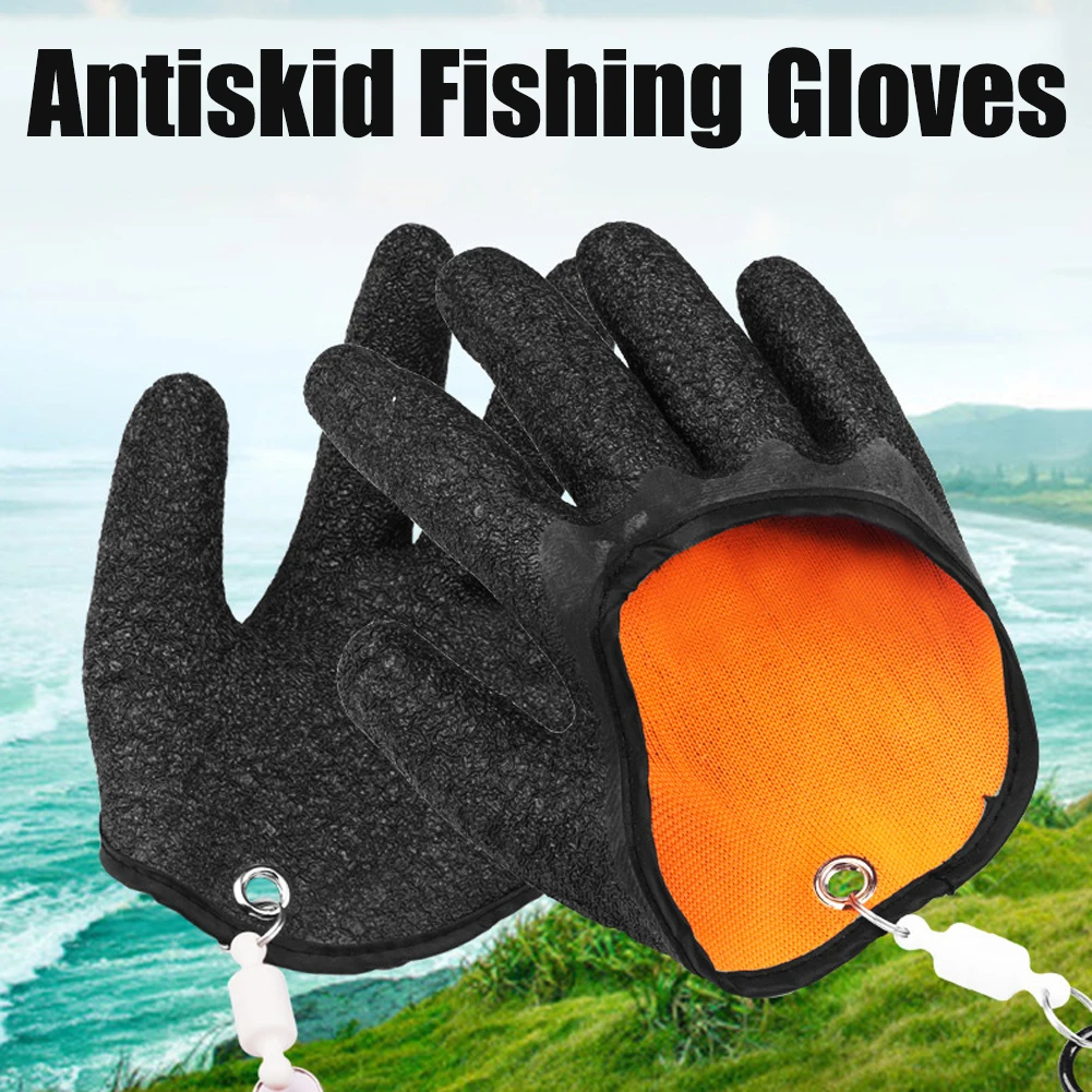 Breathable Fishing Glove Fish Equipment Fishing Gloves Magnetic Anti-slip Fisherman Catching Fish Glove Left Right Hand fishing gloves