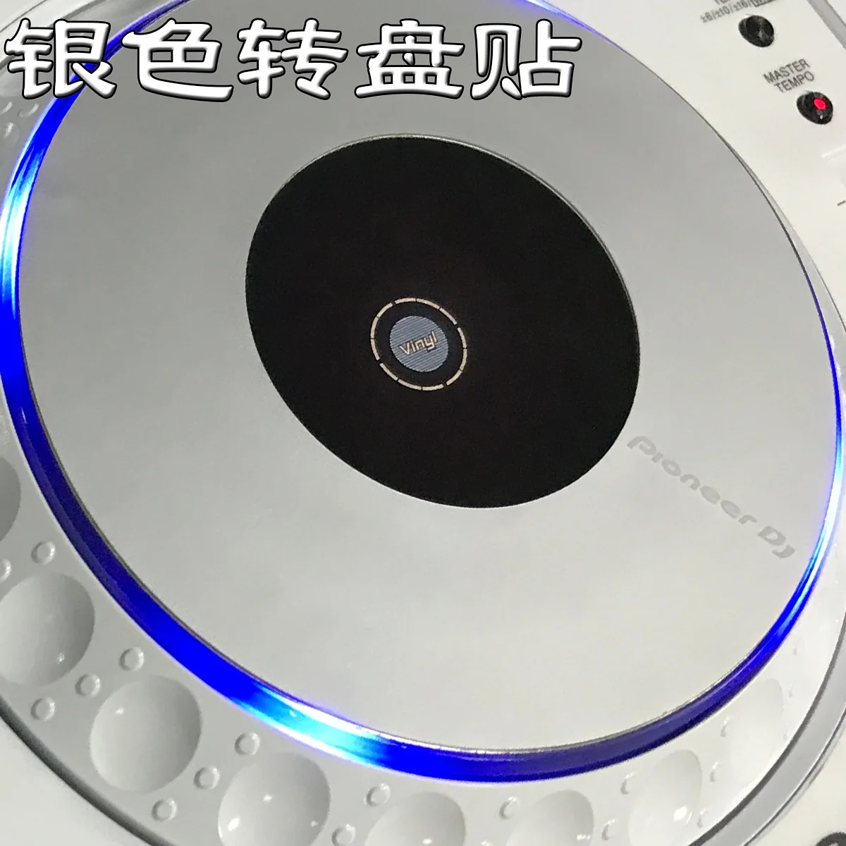 Pioneer Wheel Sticker Silver Large Xdj Xz 1000 Cdj3000 Disc Maker Controller Macchina Integrata Skin Nuovo Di Zecca