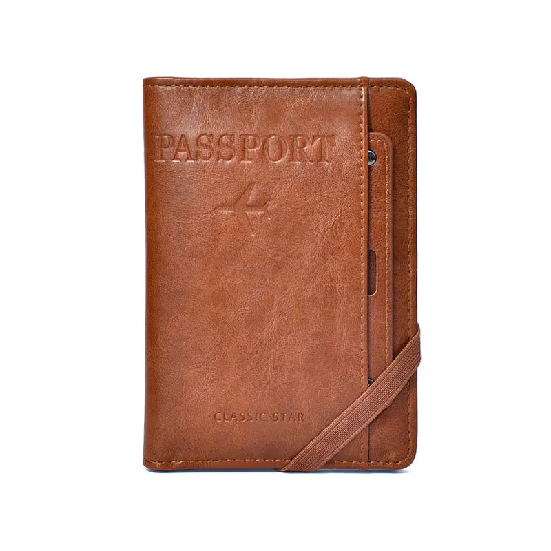 Premium RFID Blocking Leather Passport Holder and Travel Wallet