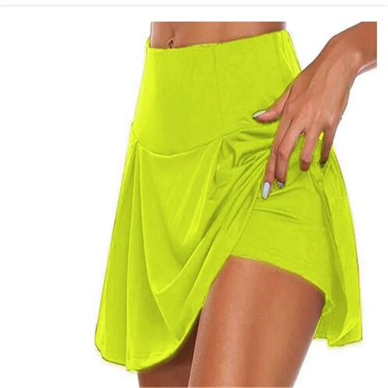 

Женская юбка-трапеция большого размера с завышенной талией, облегающая короткая юбка, шорты трапециевидной формы, теннисная Спортивная Короткая юбка для женщин