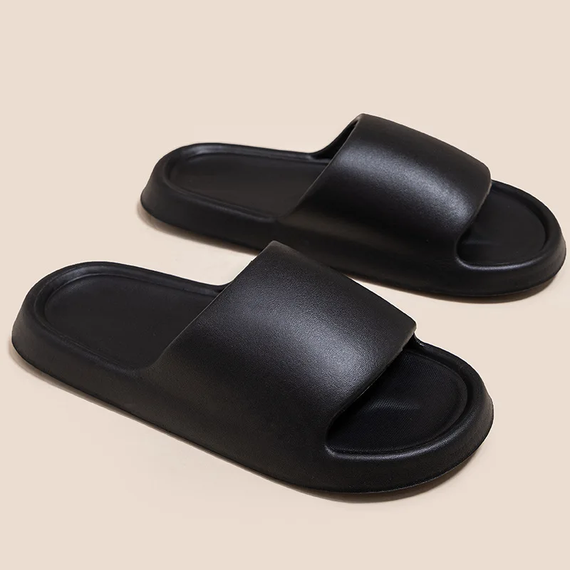 

New in Slippers Slides Sandal Summer Flats Real Leather Platform Shoes Beach Slides 2 Straps with Adjusted Shoes for Women