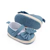 Baby Girls Shoe Soft Soles Non-slip Butterfly Knot Fashion Outdoor Solid Color Infant Newborns Crib First Walkers Princess Shoes 2