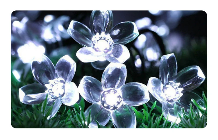 Tanie Słoneczne światło ogrodowe kwiat Led oświetlenie bajki łańcuchy świetlne na sklep