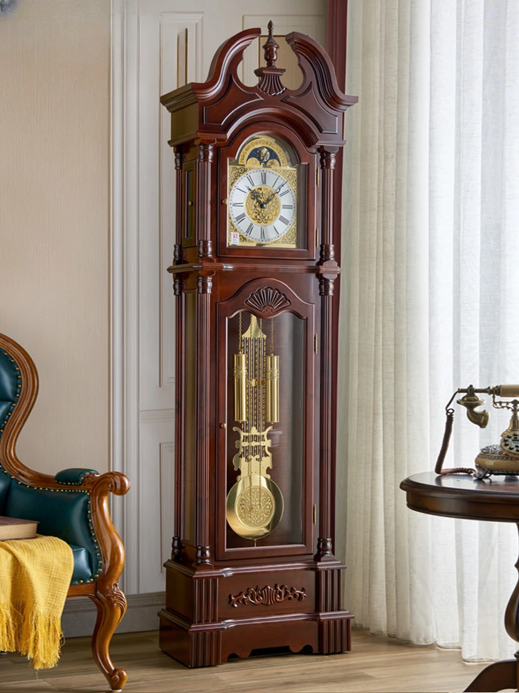 EuropeanNorthStar31DaysMechanicalFloorClockClockVerticalClockChineseRetroLiving