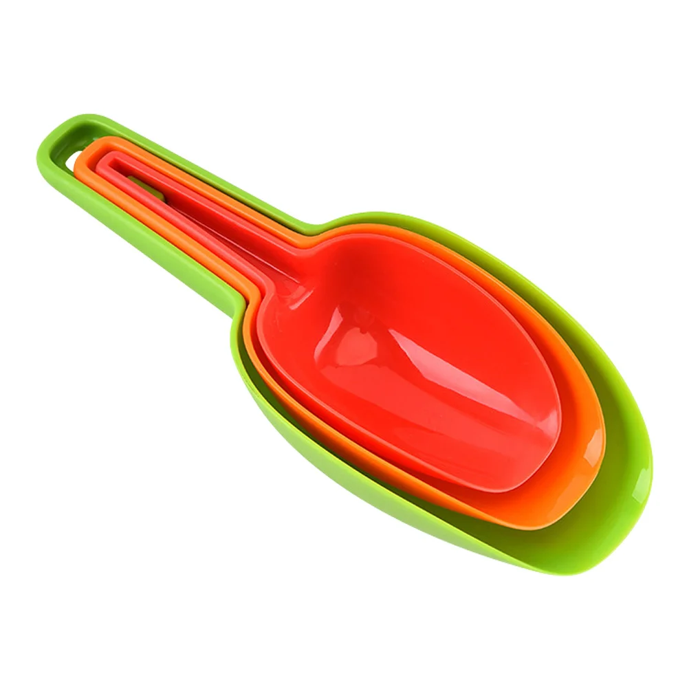 3Pcs Multifunctional Flour Shovels Simple Rice Shovels Household Plastic Shovels Ice Cream