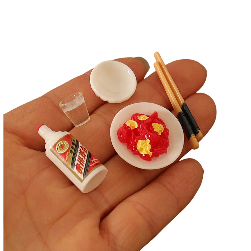 

5 шт. 1/12 набор кукольного домика с имитацией китайской еды миниатюрное украшение для кукольного домика аксессуары для кукольного домика