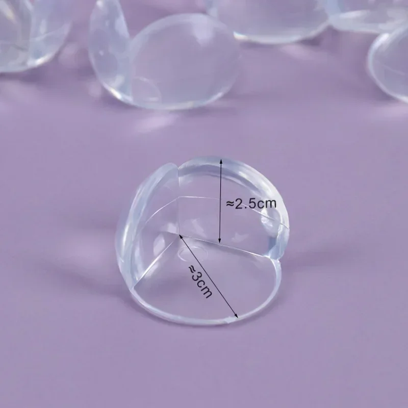 12PCS Child Baby Safety Silicone Protector Table Corner Edge Protection Cover Transparent Spherical Anti Collision Edge Guards