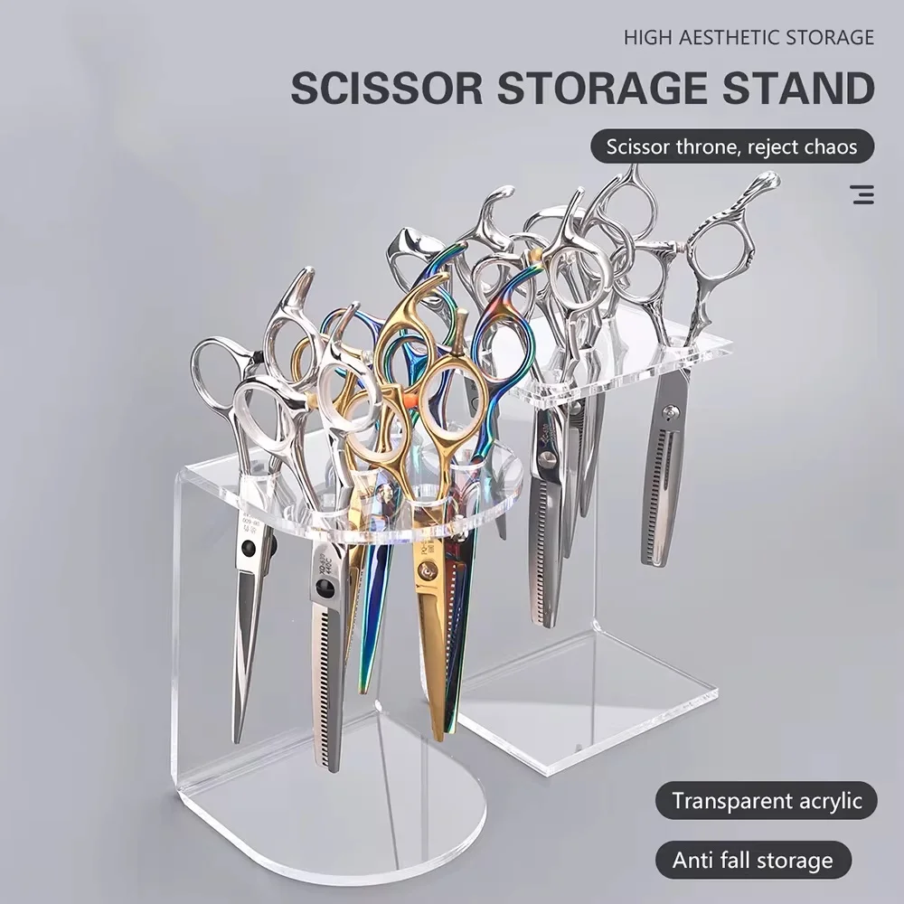 Friseur Scheren Lagerung Rack Acryl Organizer Friseur Schere Halter Professionelle Barbershop Zubehör Liefert