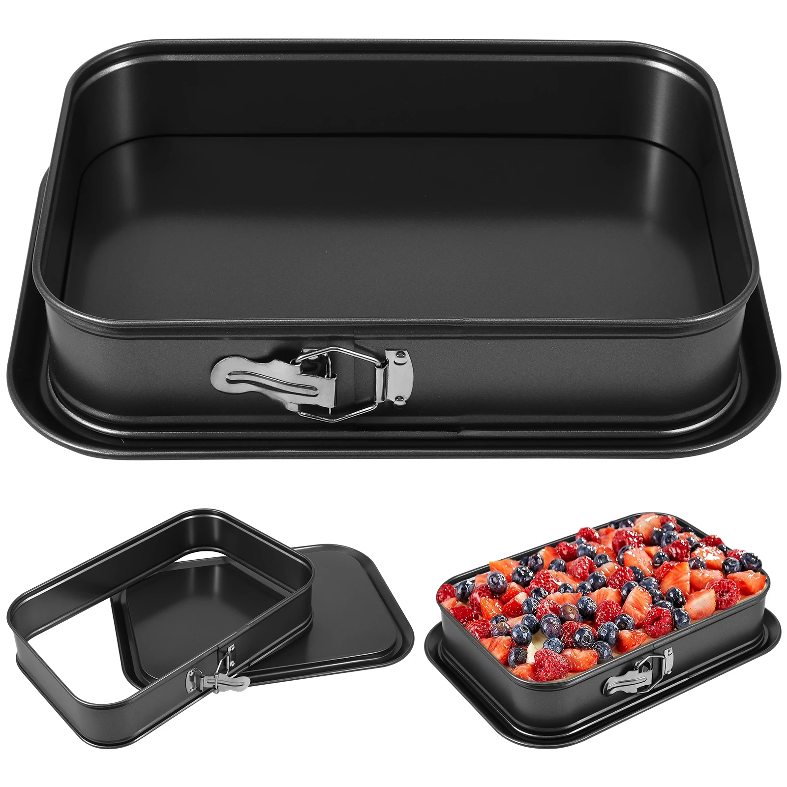 1Pc Carbon Steel Baking Tray Non-Stick Cheesecake Baking Pan Square/Rectangle Cake Mold Bread Cake Bakeware for Kitchen Utensils