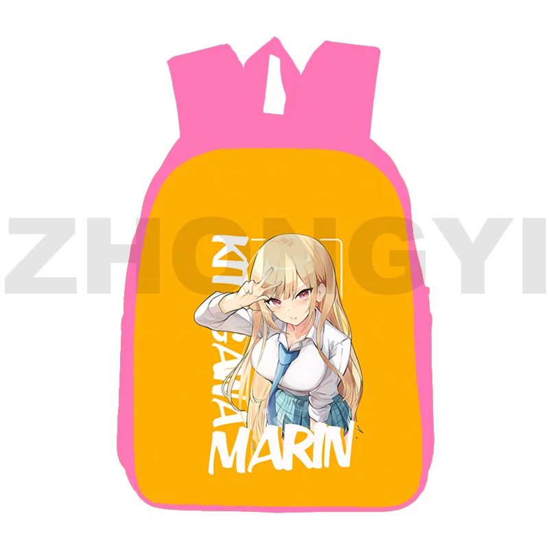 

Cartoon Marin Kitagawa Bookbag 12/16 Inch Harajuku My Dress-Up Darling 3D Backpacks Cute Anime School Bags Girls Bags for Women