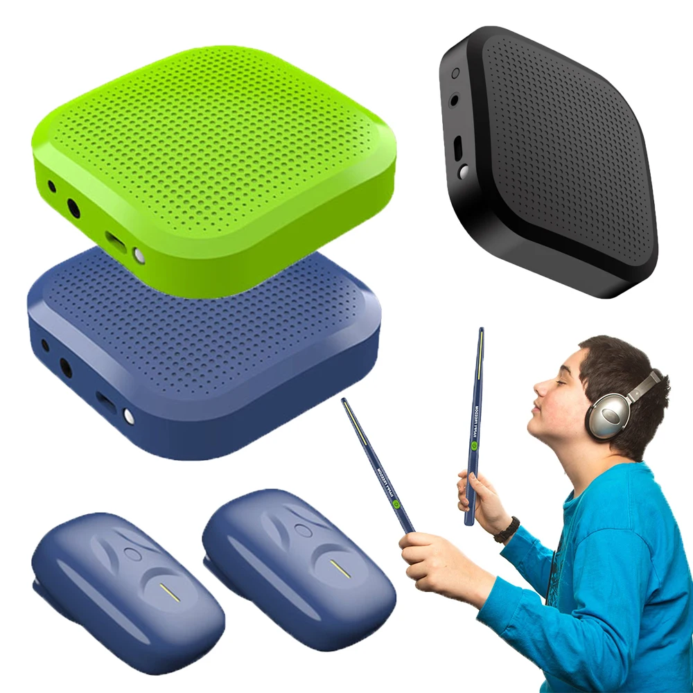 Portable Drum Pad Virtual Drum Kit Electronic Virtual Air Drum Drumsticks Pedals Portable Virtual Reality Drum Kit Professional Smart Electronic Set for Kids