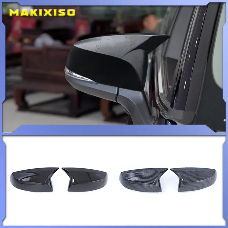 

2pcs Car Side Door Wing Rearview Mirror Cover Cap Trim Fit For Toyota Highlander Sienna 2011 2012 2013