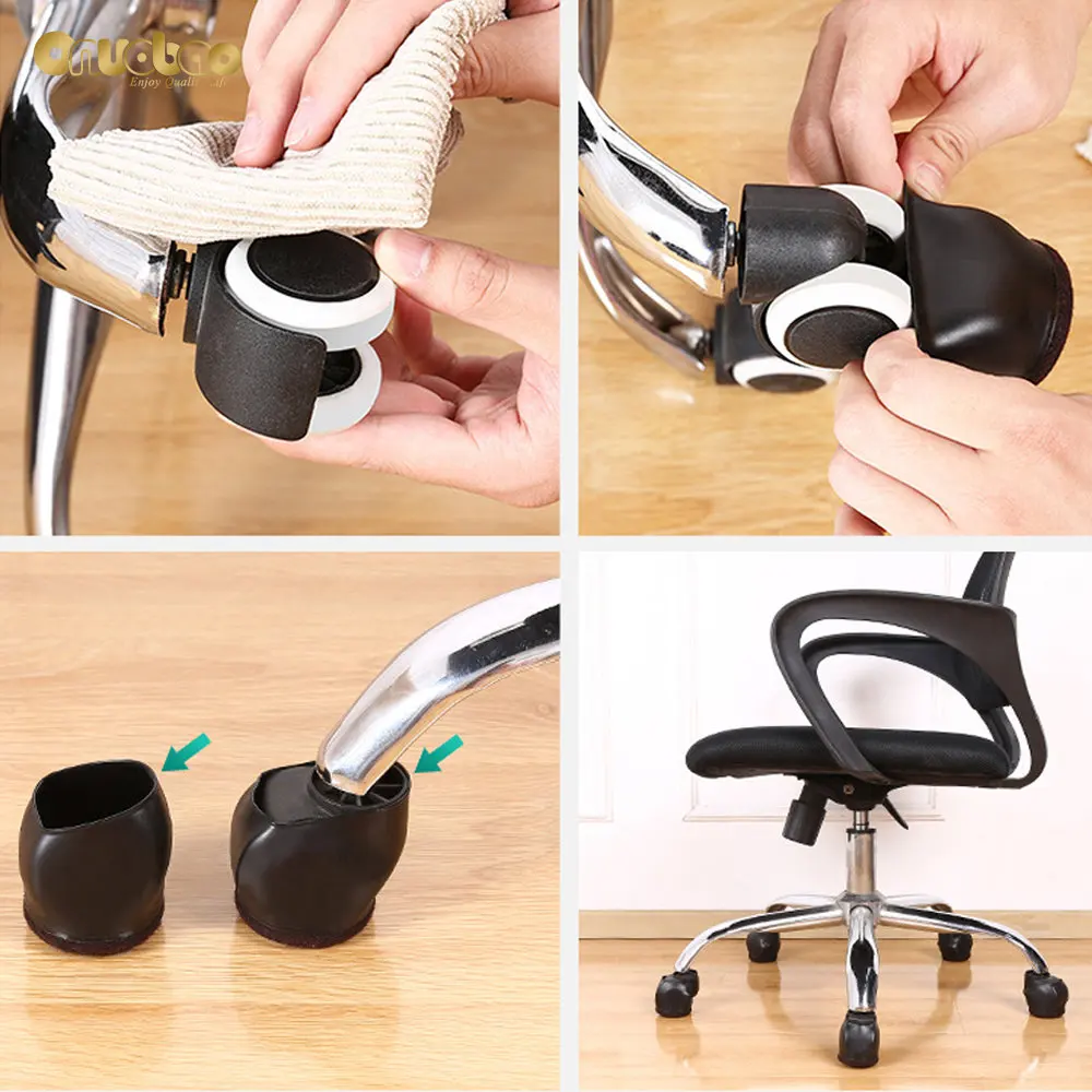 Office computer chair anti -sliding cushion chair foot sleeve universal roller wheel protective sleeve computer chair wheel pad