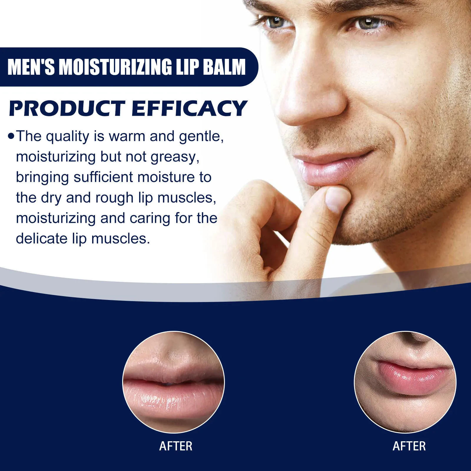 Men's Lip Balm, Exfoliating, Lip Protection, Anti-chapped Lips, Hydrating, Moisturizing, Lip Care