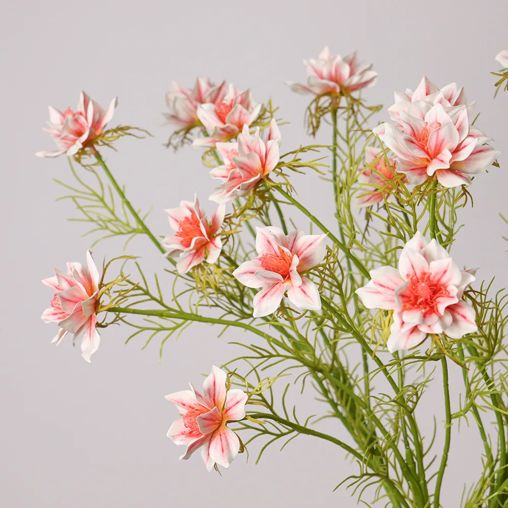 5-köpfe künstliche kleine Blumen aus Seide für Zuhause, Tischdekoration, Hochzeit, Party, Blumenarrangement, Materialien, Vase, Blumenstrauß, Foto-Requisiten