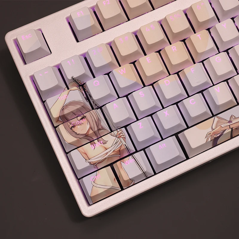 

108keys/Set GODDESS OF VICTORY: NIKKE Hongryeon Keycaps Anime Games Girl PBT Key caps Cherry Height for DIY Mechanical Keyboards