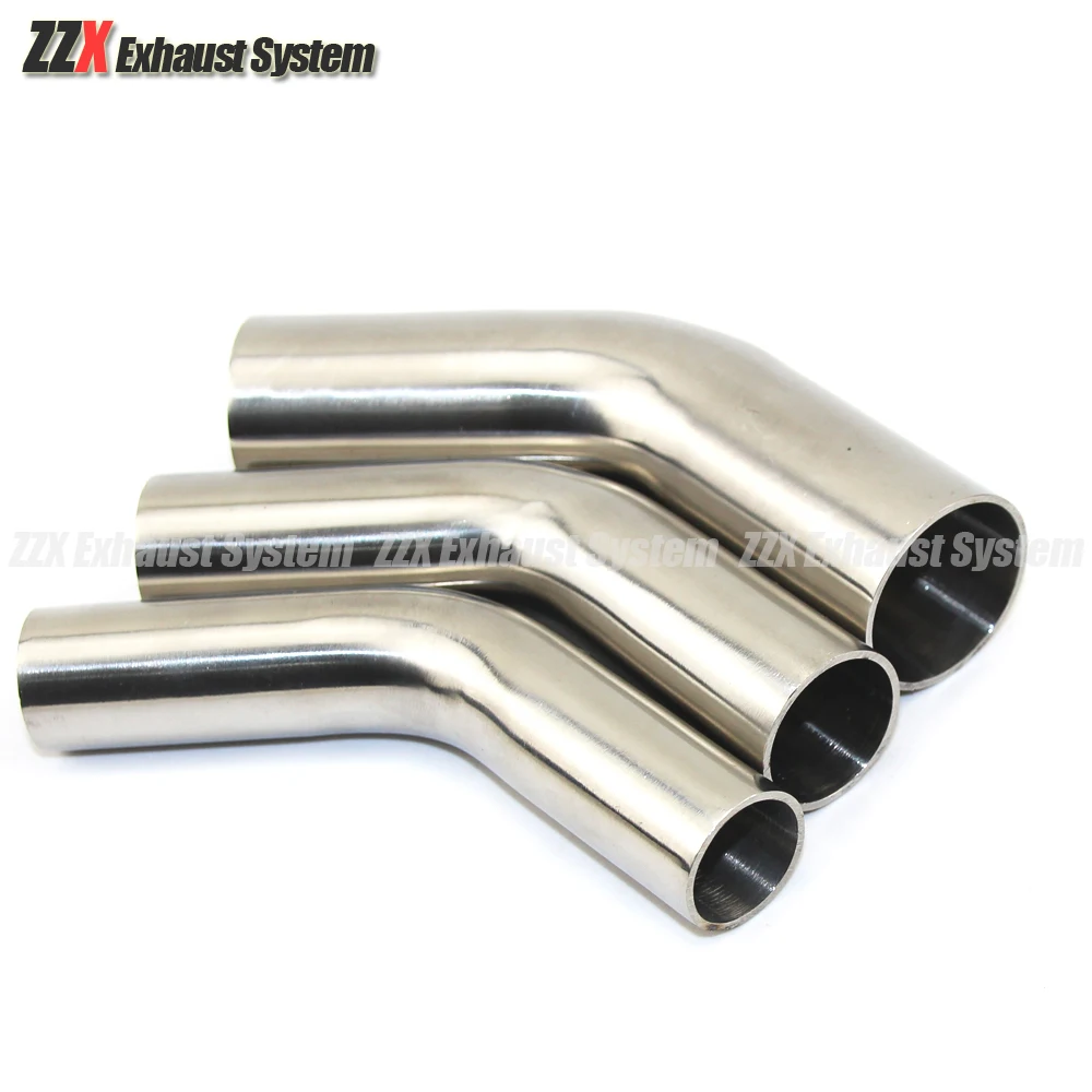 Exhaust Pipe Automobile motorcycle exhaust pipe fittings sus304 stainless steel a integrated welding pipe bending 45 degrees 19mm-76mm