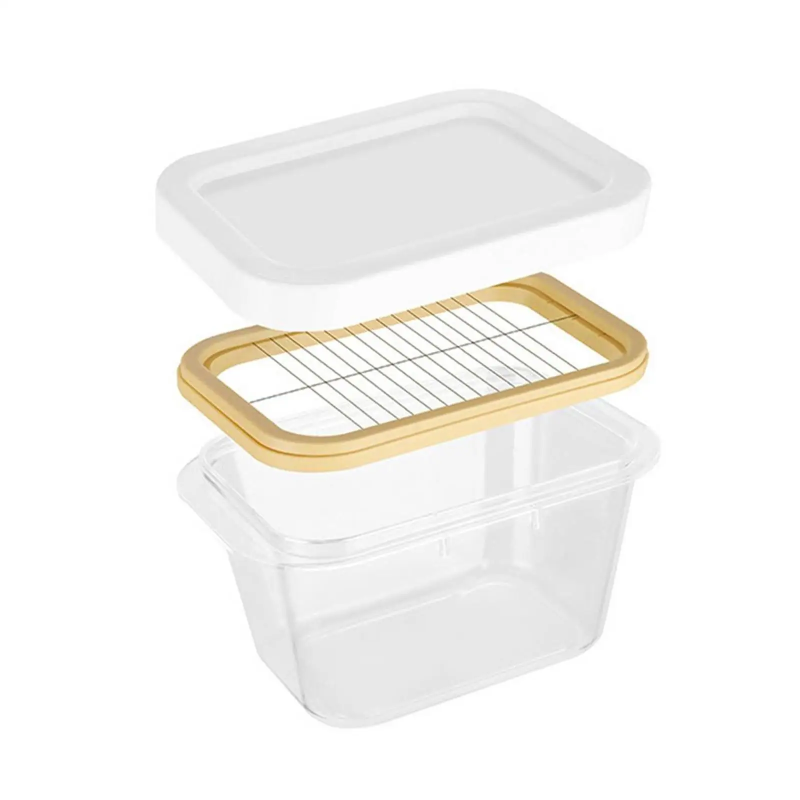 Butter Cutter Container Dividable Rectangle Food Storage Container Multipurpose Butter Box for Home Refrigerator