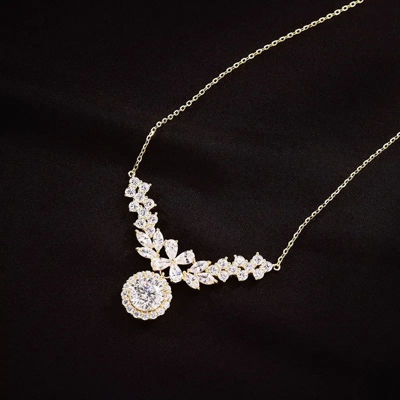 Collana Oro Giallo 18kt Con Diamanti Naturali Forma Tonda Taglio Brillante Scritta Le Bebe - Foto 8