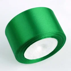 Versatile 25 - Yard Satin Ribbon - 36 Vibrant Colors for Crafts and Gift Wrapping (Green)
