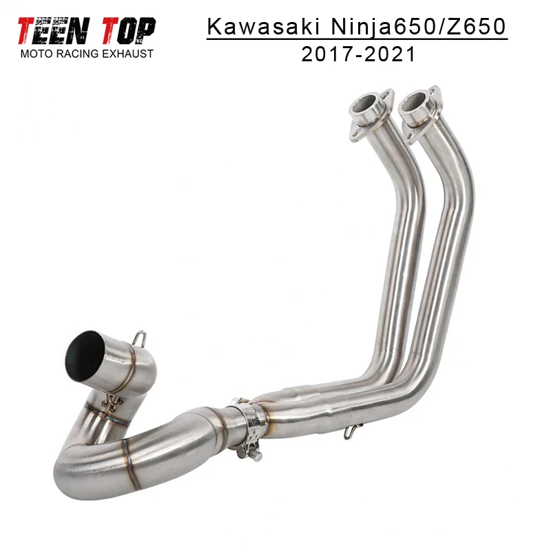 Motorcycle Exhaust Front Link Pipe For Kawasaki Z650 Ninja650 Exhaust Pipe 2017-2021 51mm Motobike Escape Moto Tube - Image 4
