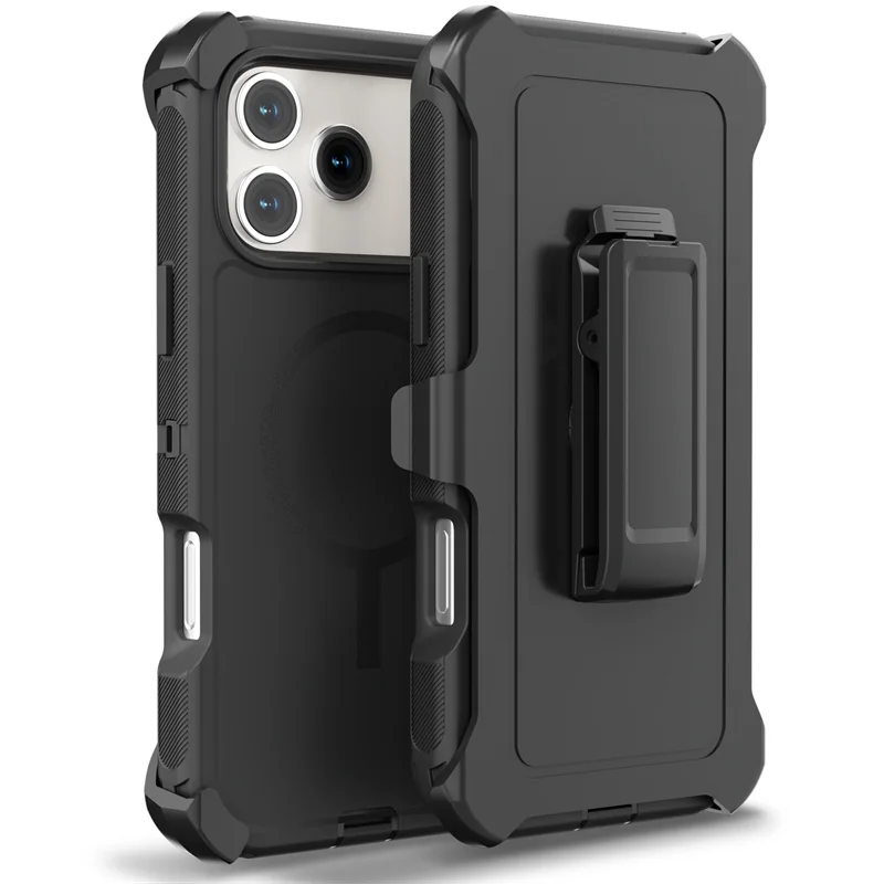 3-in-1 Magnetic Heavy Duty Armor Shockproof Case with Belt Clip