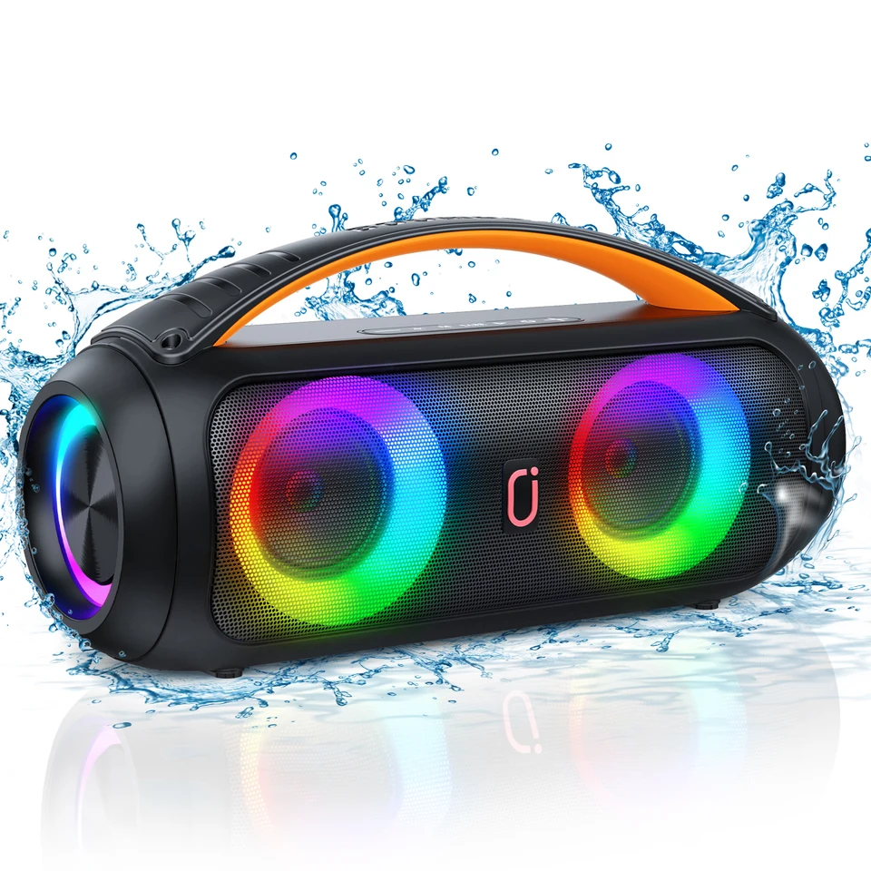 Portable Waterproof Bluetooth Speaker with LED Lights