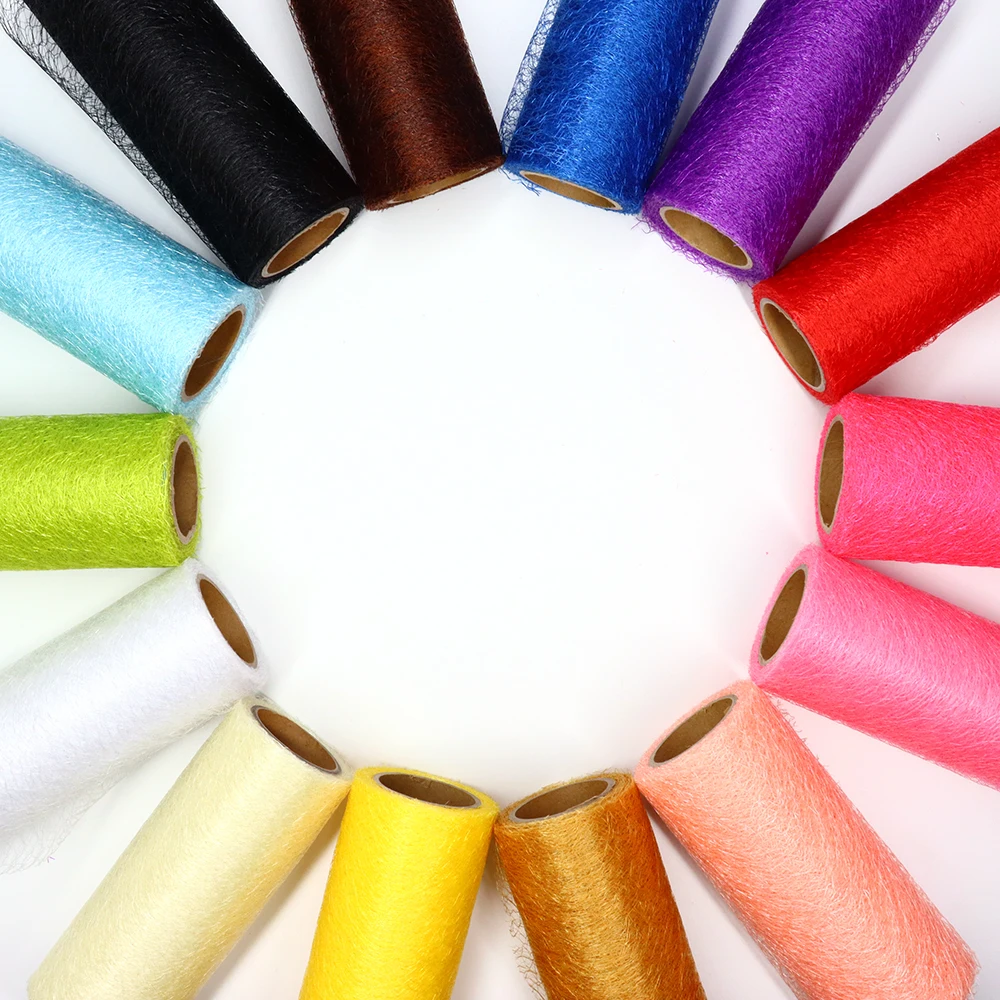 Tulle Organza Fabric, Party Decorations, Party Supplies-15cm 10Yards Organza Tulle Roll, 6inch Spiderweb Mesh Tape, for Wedding Bouquet, Chair Sash, Table Runner, Birthday Party Decoration