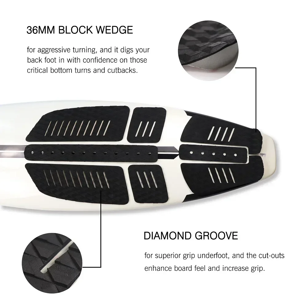Promotional SUP Board Surf Traction Pad Surf Deck Pad Surf Grip EVA For Surfboard Longboard Paddle Board Combination Pad 3