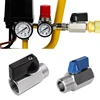 Brass Mini Ball Valve 1/4 and 3/8 Female x Male Shut-Off Valve switch control for Water Pumps Tanks Outdoor Faucet Air 5