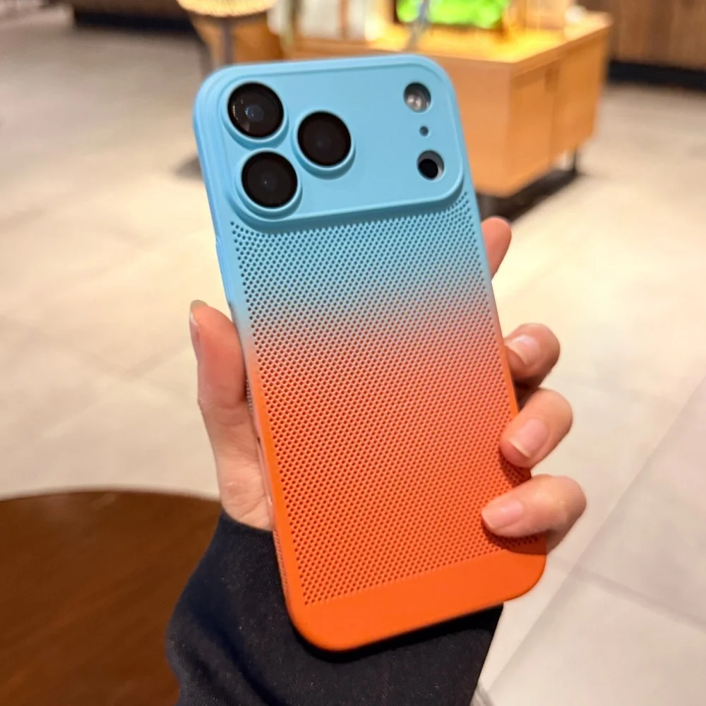 Ultra Thin Heat Dissipating Breathable Summer Gradient Phone Case with Camera Protection