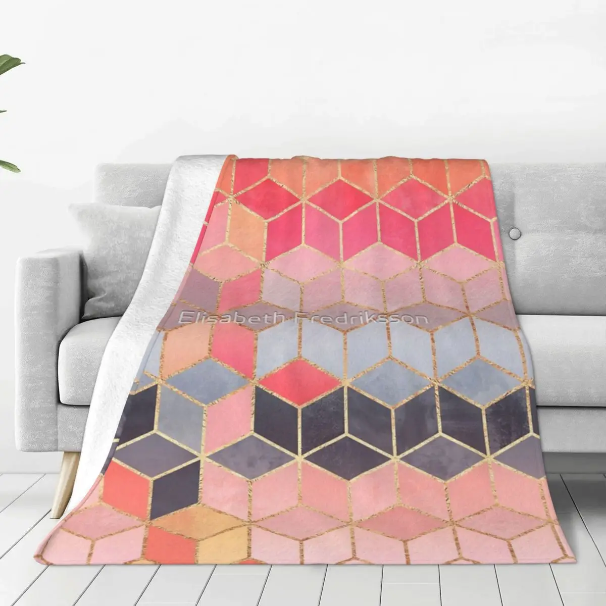 Happy Cubes Coperta Copriletto Sul Letto Divano Letto Da Viaggio Per Letto