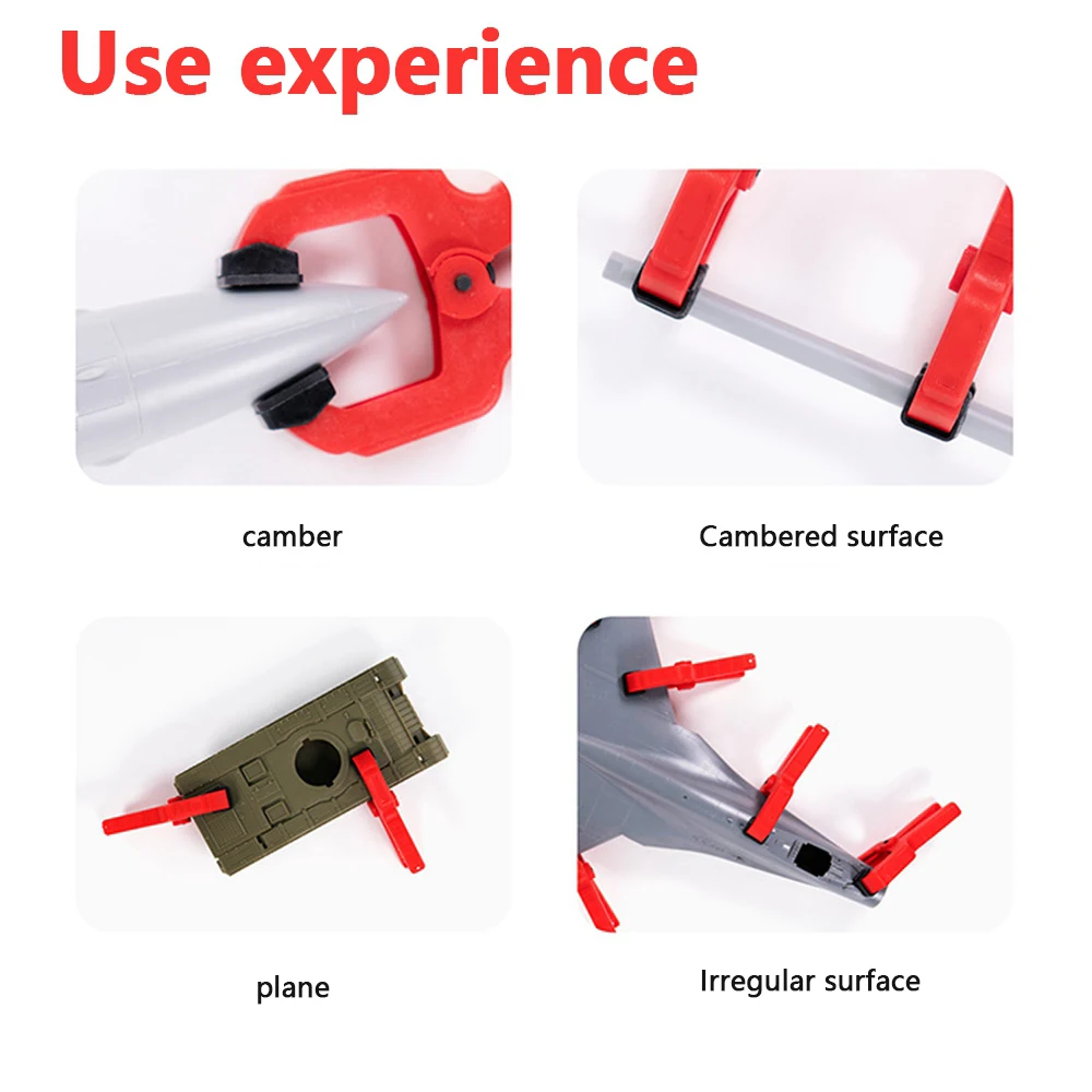 4/20pcs Seamless Auxiliary Clamps With Silicone Anti-Slip Pad Model Tools Kit Fit For Hobby Model Craft DIY Accessories