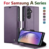 Luxury Leather Wallet Case for  Samsung Galaxy A54 55 53 52 71 72 73 51 34 32 15 Series Mobile Phone Case Card Slots Flip Cover 2