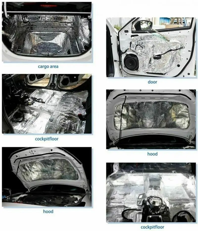 10Pcs 23*40Cm Sound Deadener Mat Auto Acoustic Thermal Mat Sound Proof Wall Panels for Car sound proof mat sound insulation mat sound deadener mat