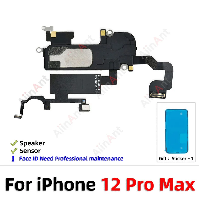 High-Quality Phone Top Proximity Sensor and Earpiece Speaker Flex Cable with Sticker, 100% OEM