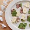 Mini Cute Christmas Themed Biscuit Stamp Mold Cartoon Gift Star Tree Santa Cookie Embosser Cutter Gift DIY Baking Biscuit Mould 2