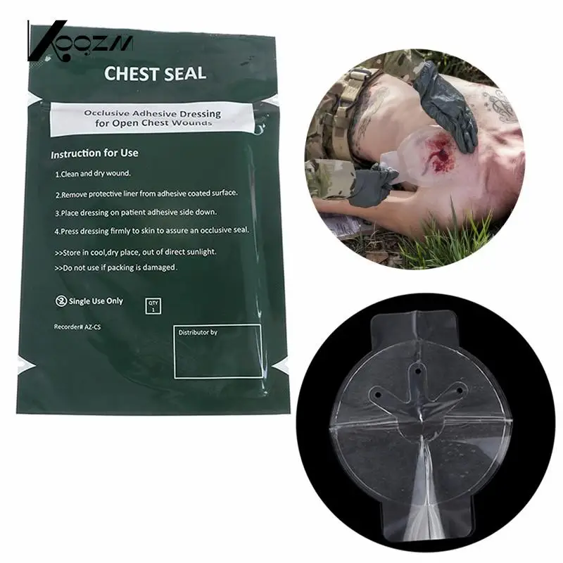 

Chest Seal Quick Useful Chest Wound Emergency Occlusive Dressing Bandage First Aid Kit Accessories Rescue Chest Seal Vented