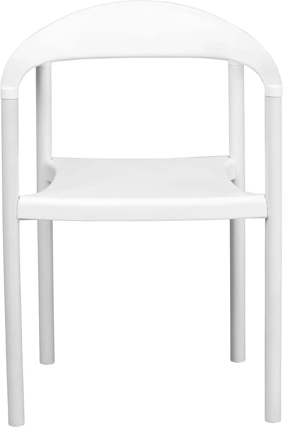 HERCULES Series 1000 lb. Capacity White Plastic Cafe Stack Chair