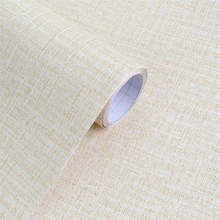 

Beige Linen Contact Paper PVC Waterproof Self Adhesive Wallpaper Linen Embossing Wallpapers，For Living Room Bedroom Home Decor