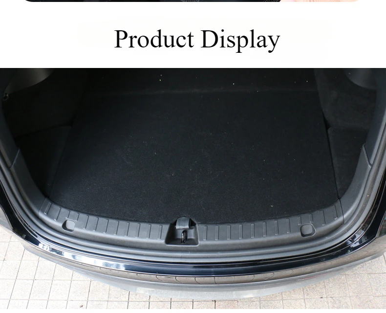 For Tesla Model Y Juniper 2025 Trunk Threshold Strip TPE Mats Sill Guard Rear Ca